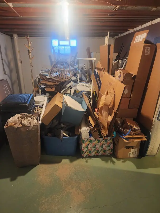 Roll-off dumpster container at job site for Yard Waste Dumpster Rental in Luverne